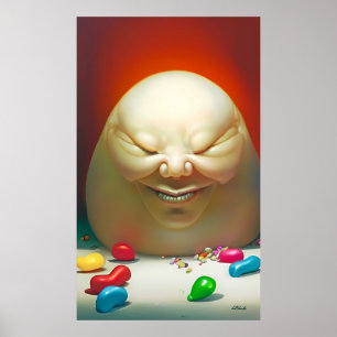 Poster Humpty Dumpty Tinha uma Grande Coleção de Jelly Be