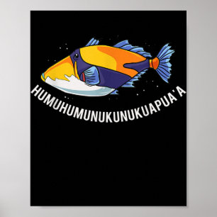 Poster Humuhumunukunukuapua - Peixes do Estado do Havaí