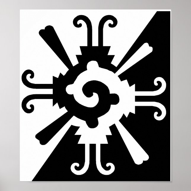 Póster Hunab Ku-Black e White (Frente)