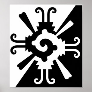 Póster Hunab Ku-Preto e branco