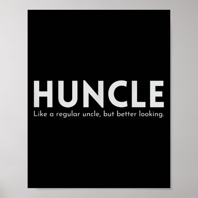 Poster Huncle Funny Tio Gift Humor Bonito Pai Jo (Frente)