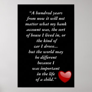 Poster hundred years from now