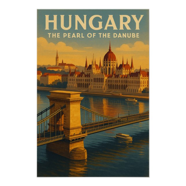 PÓSTER HUNGRIA — A PÉROLA DO DANÚBIO (Frente)