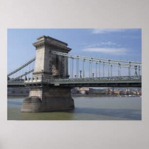 Póster Hungria, cidade capital Budapeste. Histórica