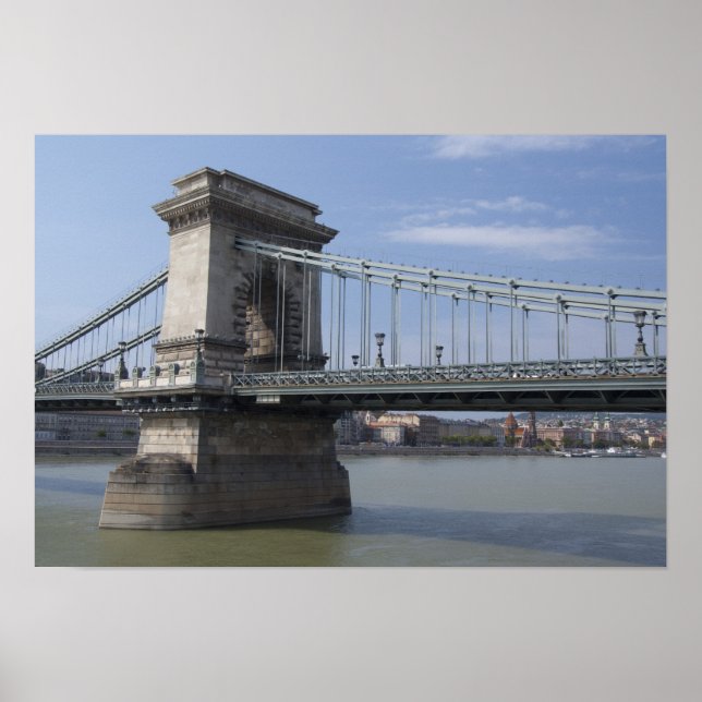 Póster Hungria, cidade capital Budapeste. Histórica (Frente)