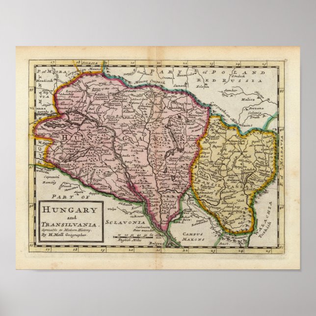 Póster Hungria e Transilvania (Frente)