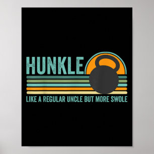 Poster Hunkle Engraçado Tio Gift Hunky Tio Swole Meme Bod