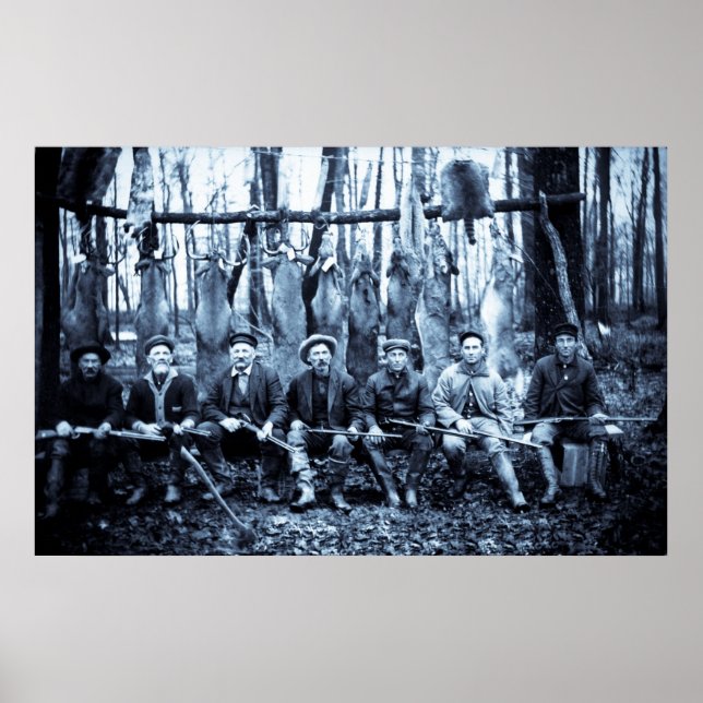 Póster Hunt Club 1911 Vintage Deer Hunters (Frente)