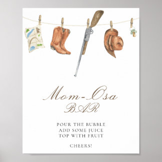 Poster Hunter baby shower - Mimosa bar