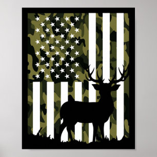 Poster Hunter Camouflage caçando Hunt Buck Elk American