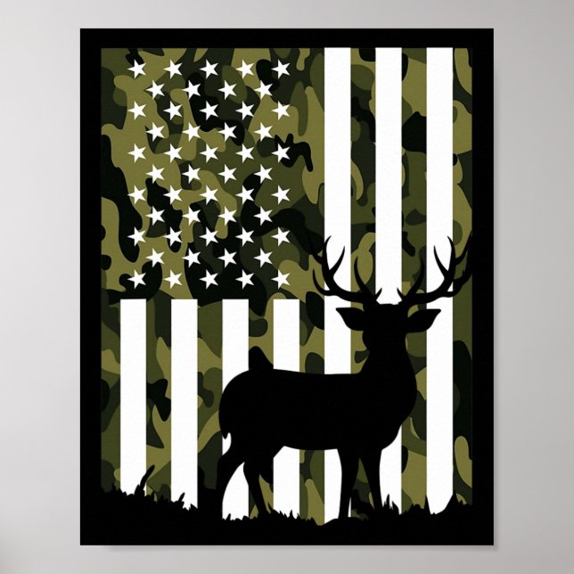 Poster Hunter Camouflage caçando Hunt Buck Elk American (Frente)