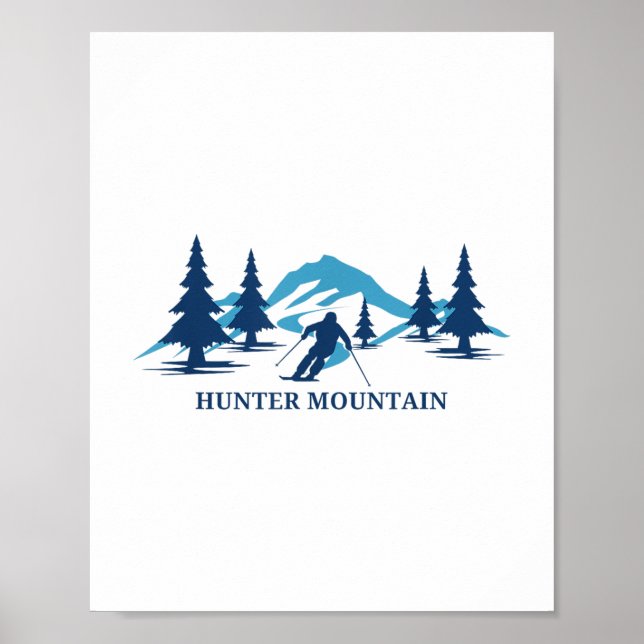 Poster Hunter Mountain New York Ski Resort Skiier _ (Frente)