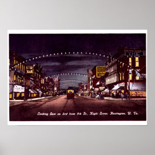 Póster Huntington rua de West Virginia terceiro e nono