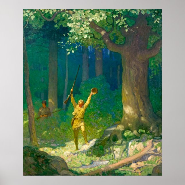 Poster Huntsman por Newell Convers Wyeth (Frente)