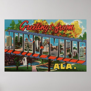 Poster Huntsville, Alabama - grandes cenas da letra