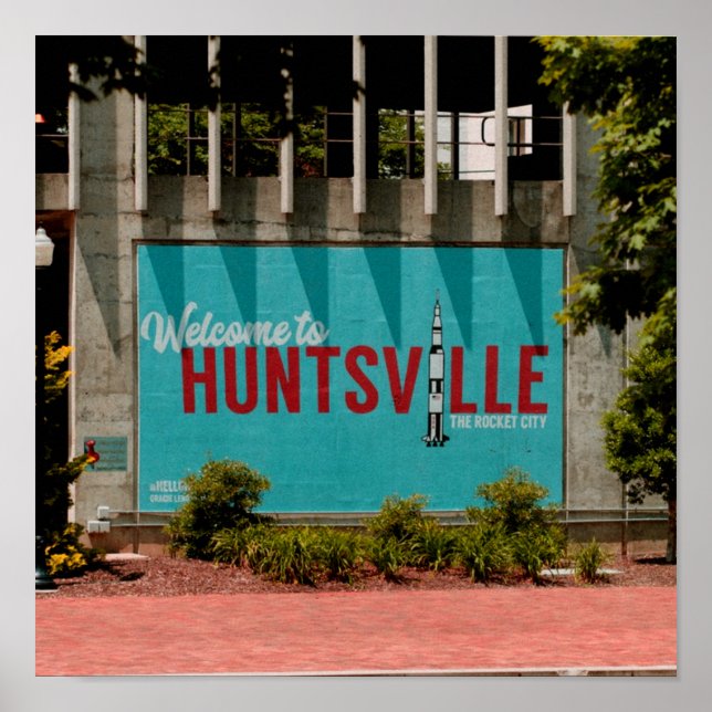 Poster Huntsville Alabama Rocket City (Frente)