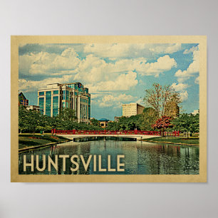 Póster Huntsville Viagens vintage