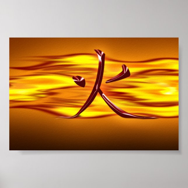 Poster Huo (incêndio) (Frente)