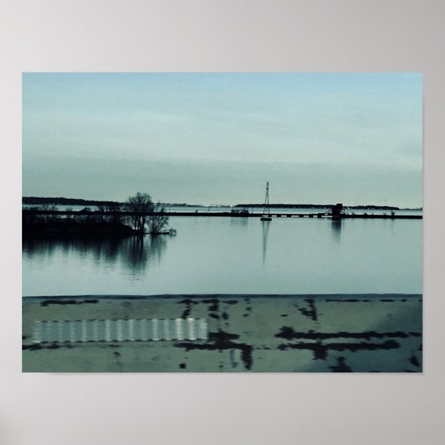 Poster Huron River Blues Fotografia de Willowcatdesigns (Frente)