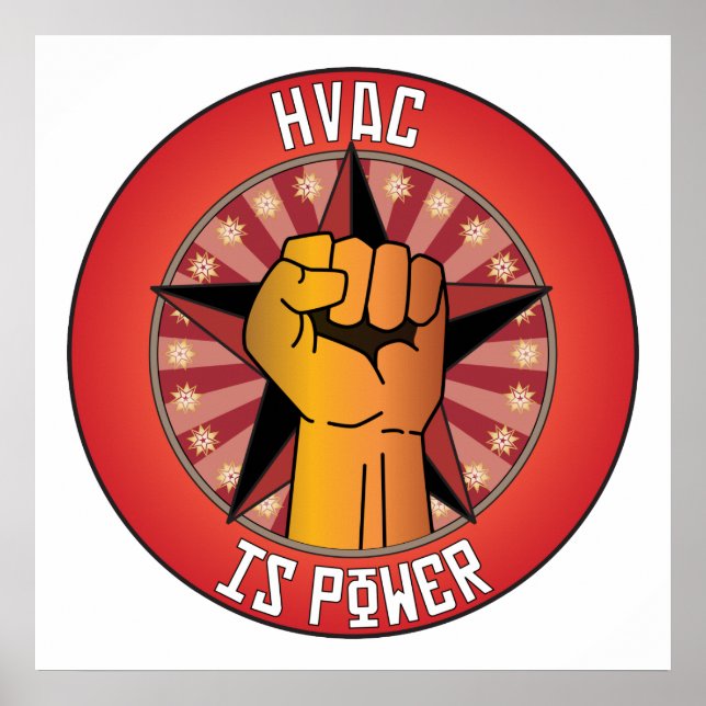 Póster Hvac Is Power (Frente)