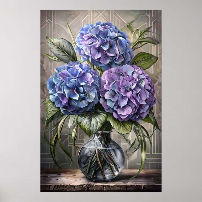 Poster Hydrangea Buquê - Floral (Frente)