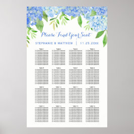 Poster Hydrangea Watercolor Floral Casamento