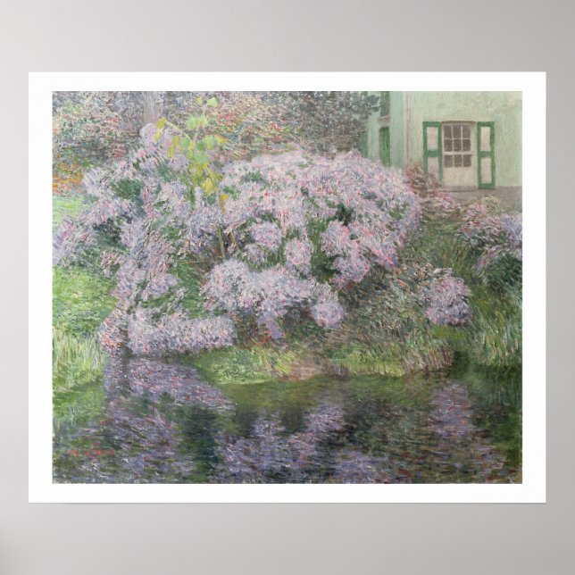 Póster Hydrangeas nas margens do rio Lys, 1898 (oi) (Frente)
