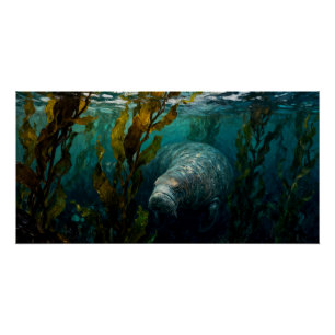 Póster Hydrodamalis gigas – Vaca-Marinho-de-Steller
