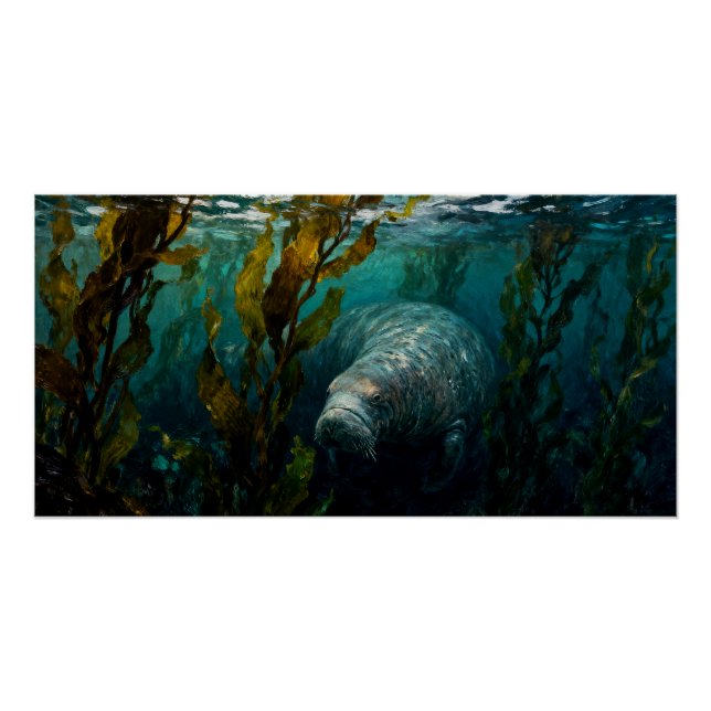 Póster Hydrodamalis gigas – Vaca-Marinho-de-Steller (Frente)