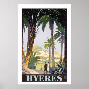Poster Hyeres Provence-Alpes-Côte d'Azur França Vintage