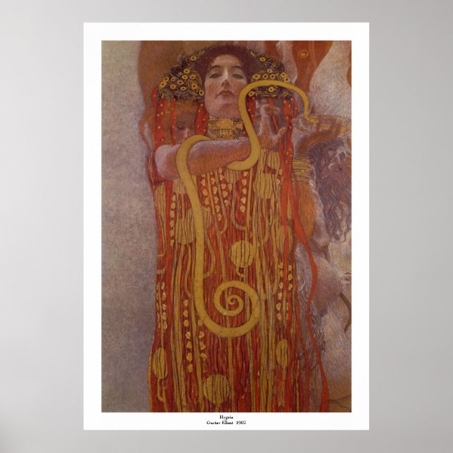 Póster Hygeia por Gustav Klimt (Frente)