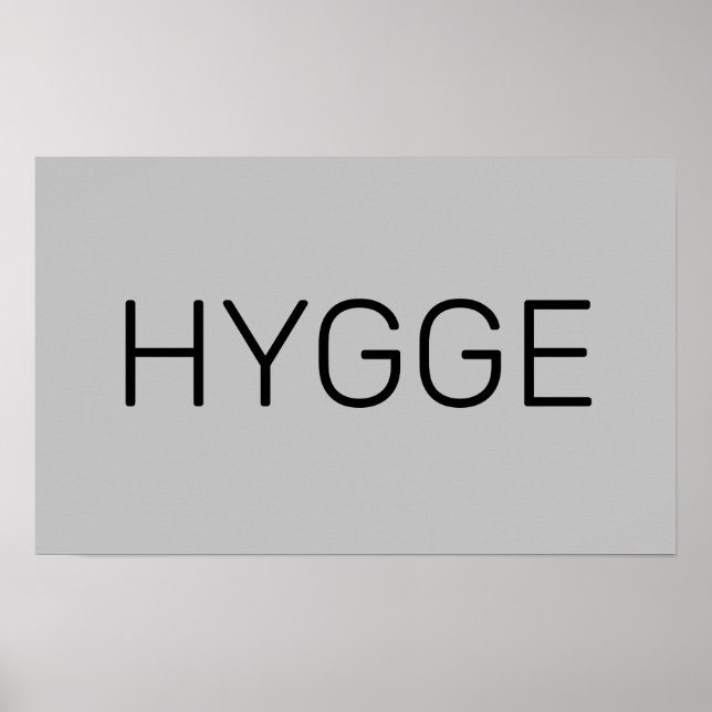 Poster Hygge Black e Cinza Dinamarquês (Frente)
