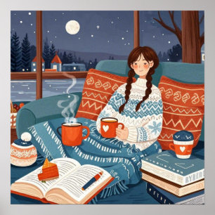 Poster Hygge Cozy Night _ Celebre noites confortáveis