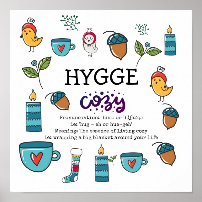 Poster HYGGE - O Significado e a Pronúncia Personalizada (Frente)