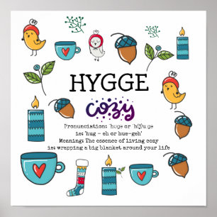 Poster HYGGE - O Significado e a Pronúncia Personalizado
