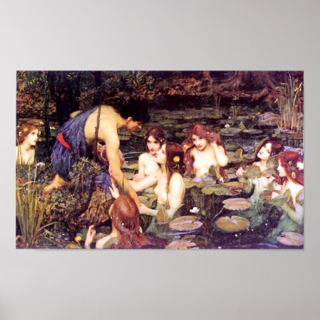 Poster Hylas e Ninfas (Frente)