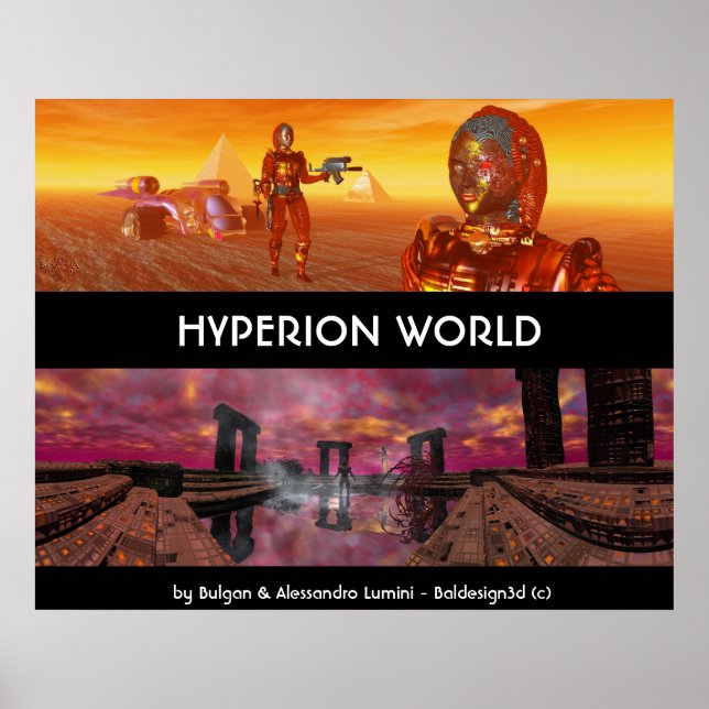Póster HYPERION MUNDO FICÇÃO CIENTÍFICA Scifi (Frente)
