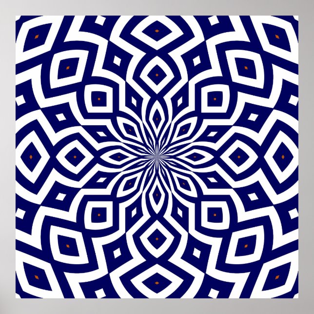 Poster Hypnotic Squiggle pattern (Frente)