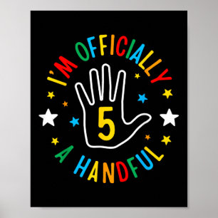 Poster I'm Oficialmente Um Pequeno 5 Divertido Aniver