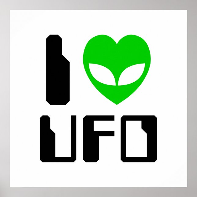 Póster I Alienígena Heart UFO (Frente)