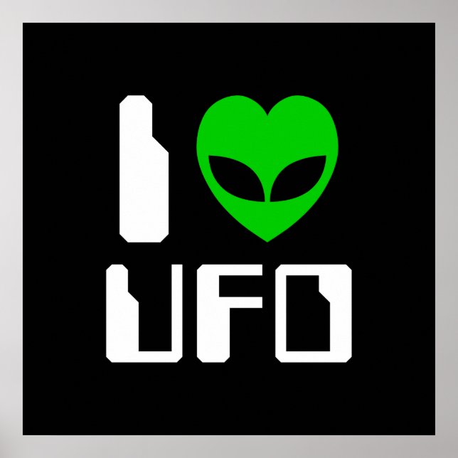 Poster I Alienígena Heart UFO (Frente)