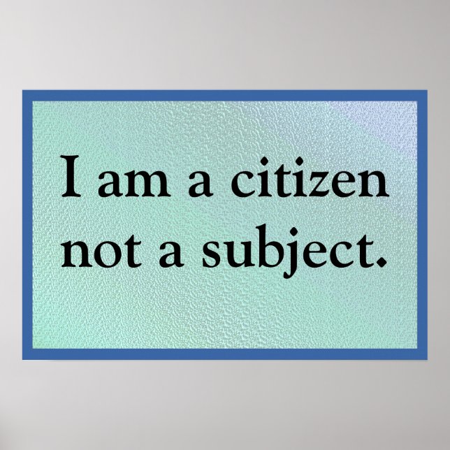 Poster I Am A Citizen (Frente)