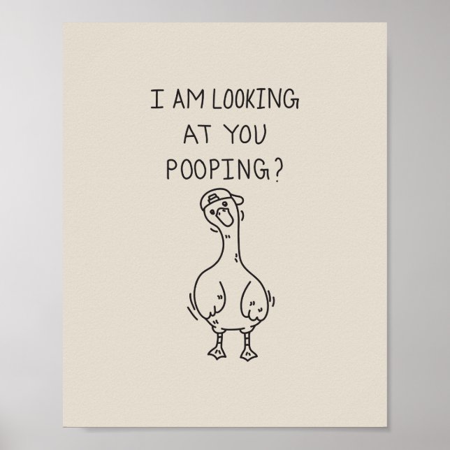 Poster I am looking at you pooping (Frente)