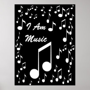 Póster I Am Music Poster_ por Elenne Boothe