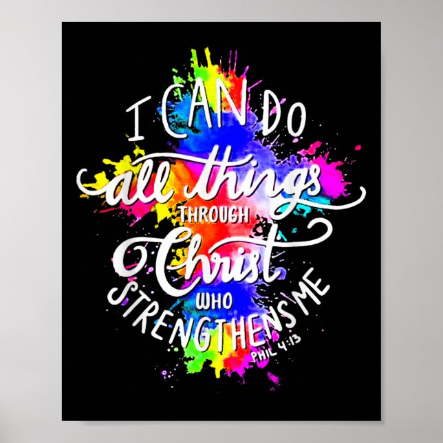 Poster I Can Do All Things Through Christ Who Strengthens (Frente)