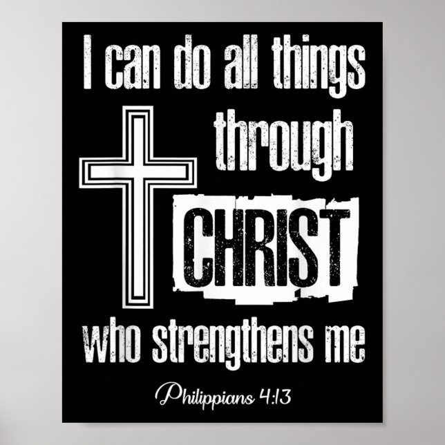 Poster I Can Do All Things Through Christ Who Strengthens (Frente)