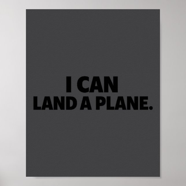 Poster I Can Land A Plane Tee  (Frente)