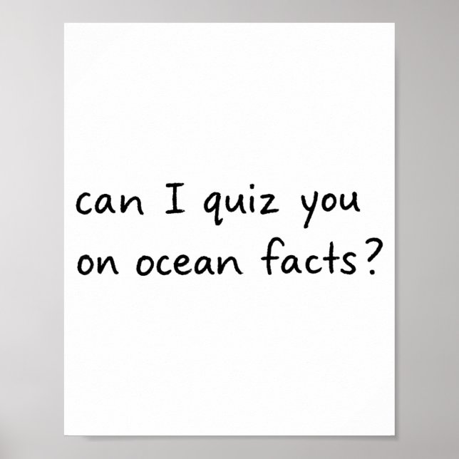 Poster I Can Quiz Ocean Facts (Frente)