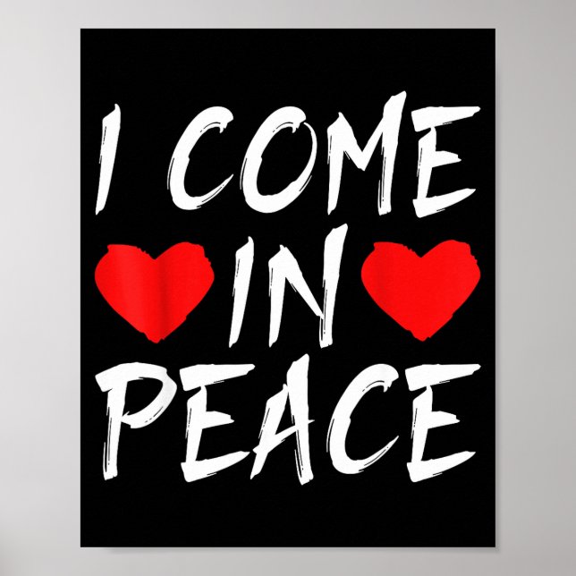 Poster I Come In Peace Funny Tee Valentine's Day Couple M (Frente)