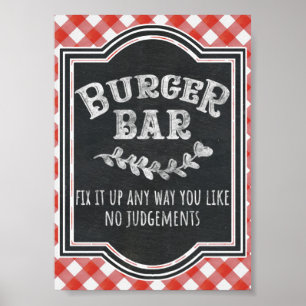 Poster I Do Bar Do CHURRASCO Do Casal Do Burger De Festa
